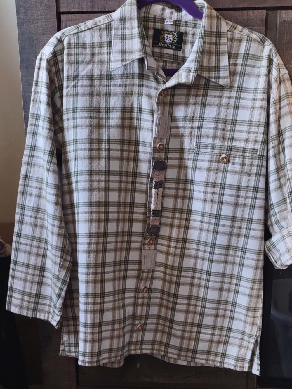 VINTAGE OS TRACHTEN Traditional Alpine Oktoberfest Shirt.Pristine Condition.